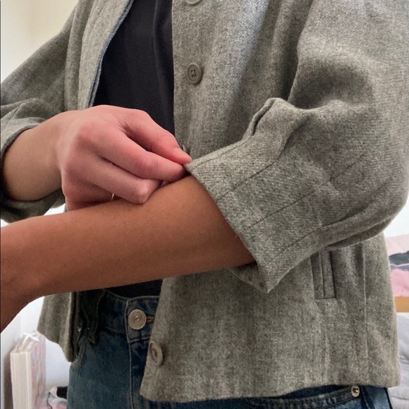 Grey button up blazer/jacket - Picture 1 of 4